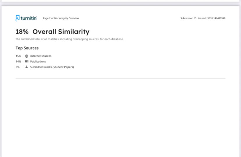 Turnitin new version report